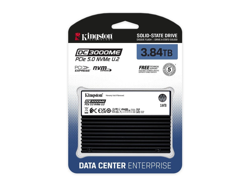 Kingston 3.84TB DC3000ME PCIe 5.0 NVMe U.2 SSD 14,000/5,800MB/s