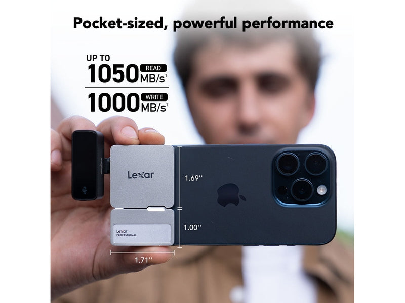 Lexar Professional Go Portable SSD with Hub SL400 1TB Silver