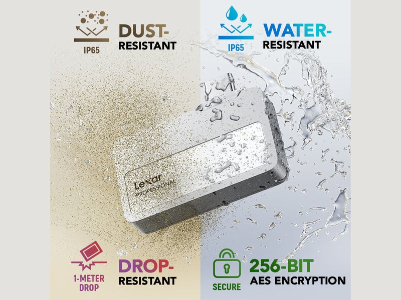 Lexar Professional Go Portable SSD with Hub SL400 1TB Silver