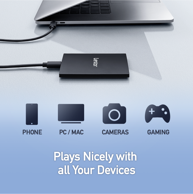 Lexar SL500 Portable SSD 1TB with MagSafe Black