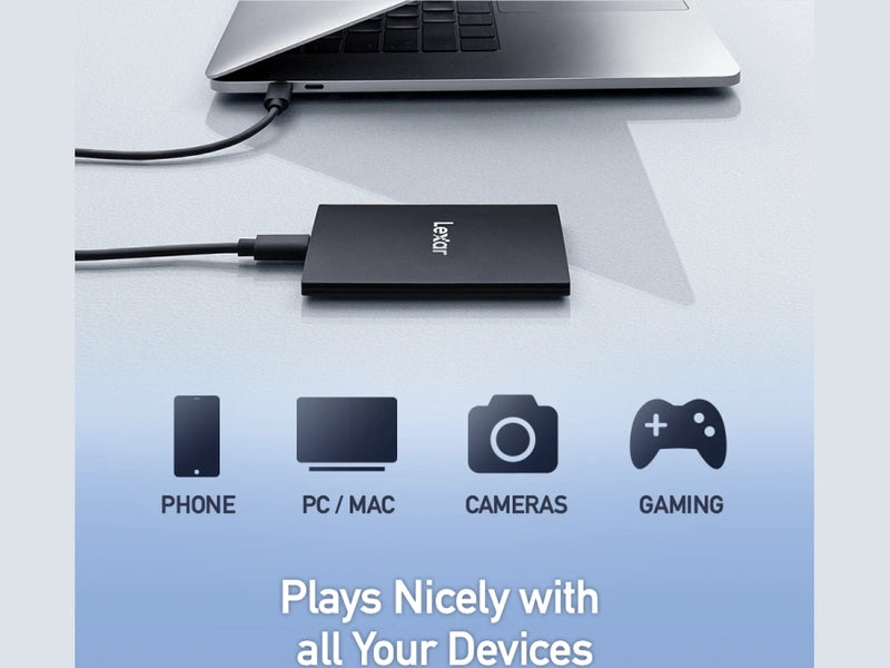 Lexar SL500 Portable SSD 1TB with MagSafe Black