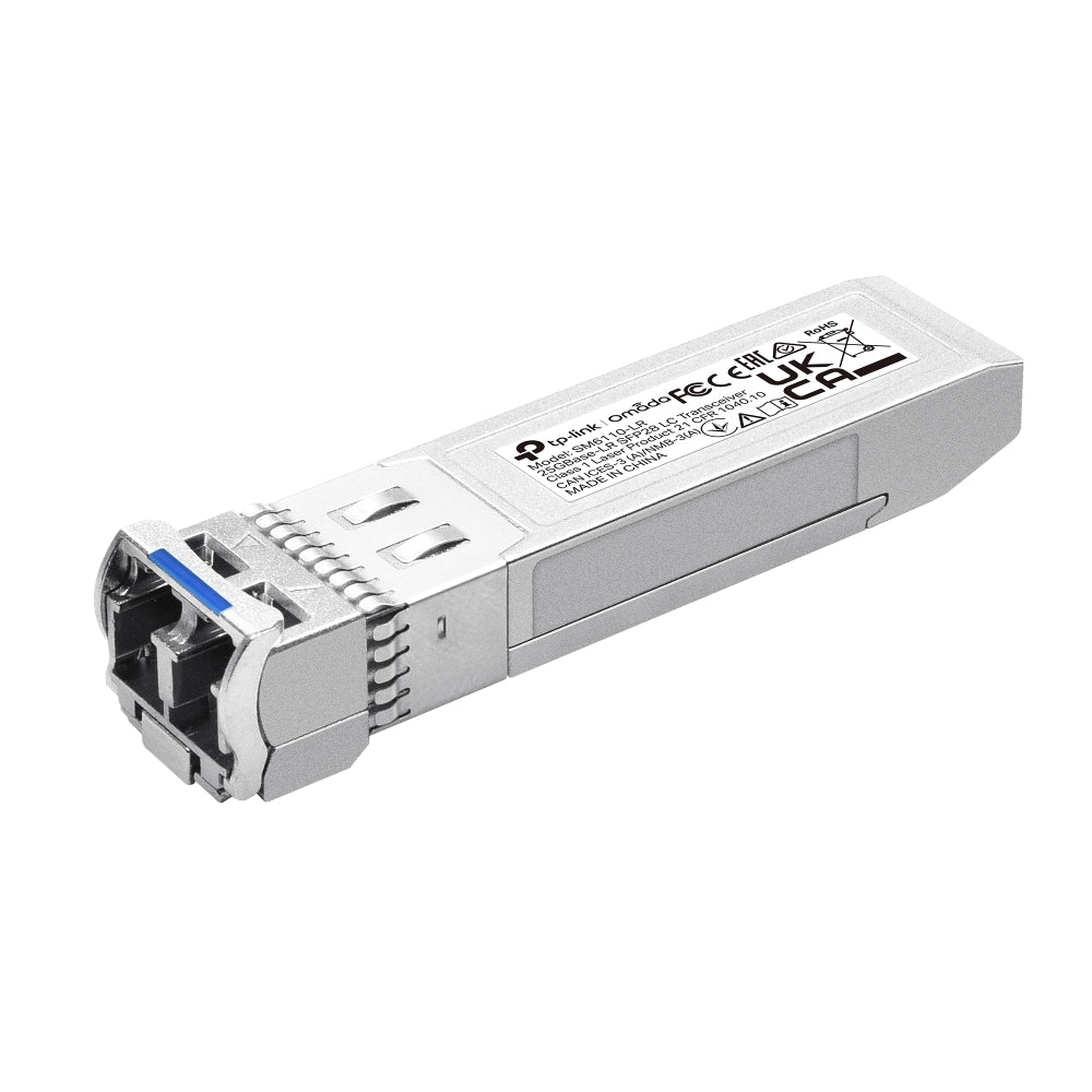 TP-Link SM6110-LR Omada 25GBase-LR SFP28 LC Transceiver, Compatible with switches with 25G ports