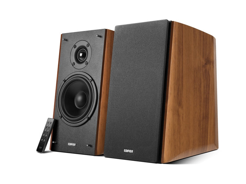 Edifier R2000DB WARMOAK Powered Bluetooth Bookshelf Speakers 25mm Eagle Eye tweeters High-gloss piano design Dual RCA Input