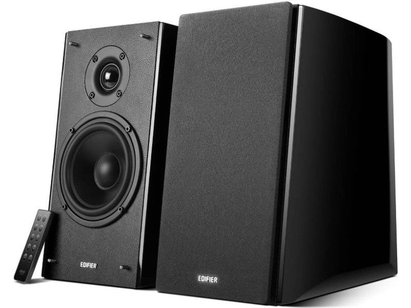 Edifier R2000DB Powered Bluetooth Bookshelf Speakers 25mm Eagle Eye tweeters High-gloss piano design Dual RCA Input with Remote Easy Optical Input
