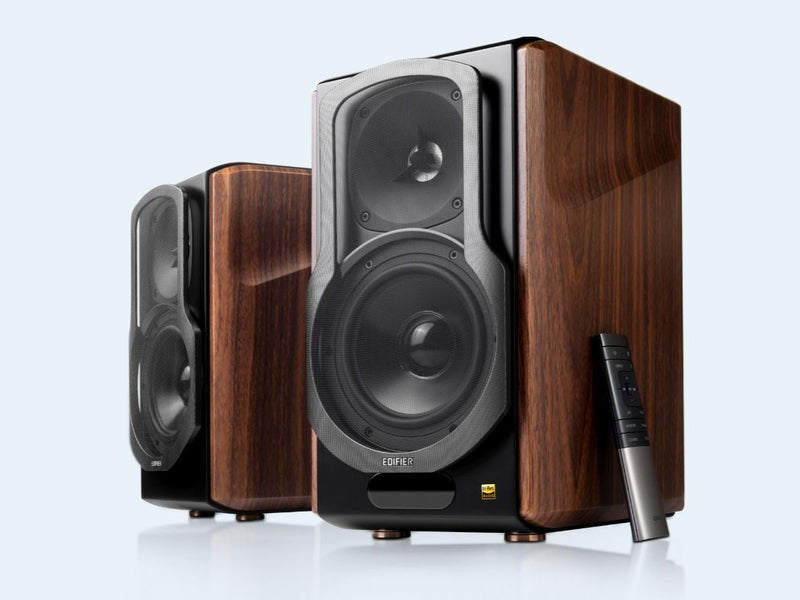 Edifier S2000MKIII 2.0 Lifestyle Active Bookshelf Bluetooth Studio Speakers - BT/AUX/Optical/Coaxial 124W RMS MDF Wood Panel