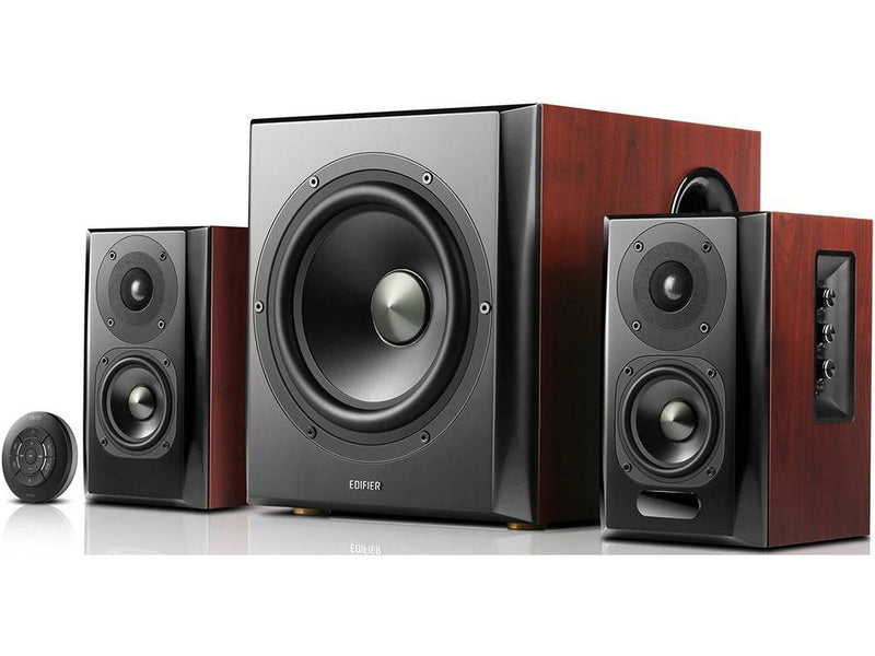 Edifier S350DB 2.1 Bluetooth Multimedia Speakers w/Subwoofer - 3.5mm/Optical/BT 5.1 AptX Wireless Sound/ Remote Control/8inch Booming Subwoofer
