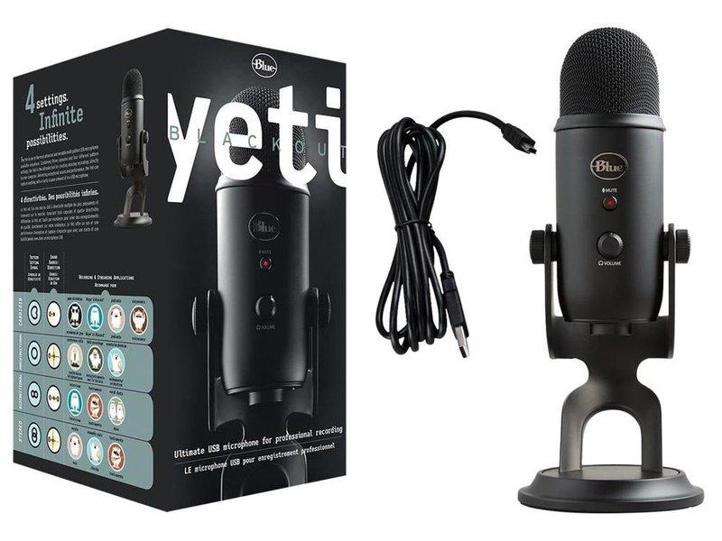 Yeti Premium Multi-Pattern USB Microphone with Blue VO!CE