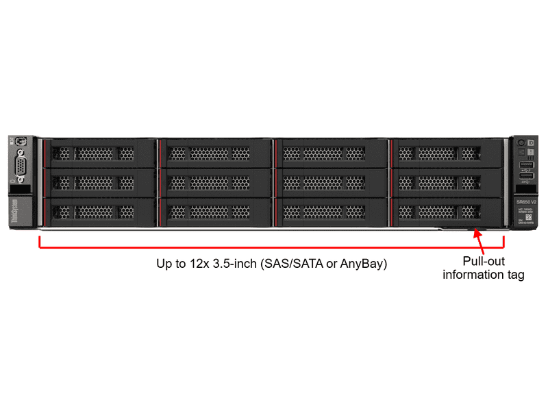 Lenovo ThinkSystem SR650 V2 Xeon Silver 4310 12-Core 2.1GHz 16GB 930-8i 750W Rack Server