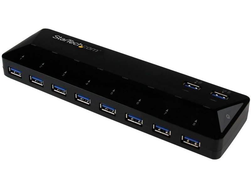 StarTech 10 Port USB 3.0 Hub W/ Charge And Sync Ports 2 X 1.5A Ports