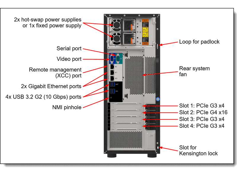 Lenovo ThinkSystem ST250 V2 Xeon E-2356G 6-Core 16GB 550W Tower Server