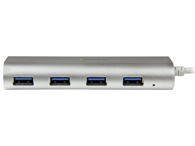 StarTech 4 Port Portable USB 3.0 Hub W/ Built-in Cable Travel USB Hub