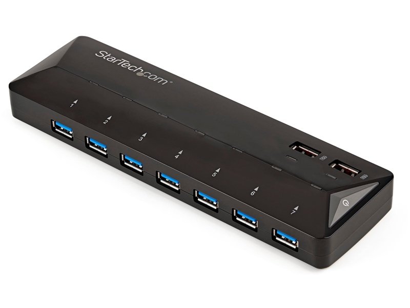 StarTech USB Hub USB External Black 9 Total USB Ports