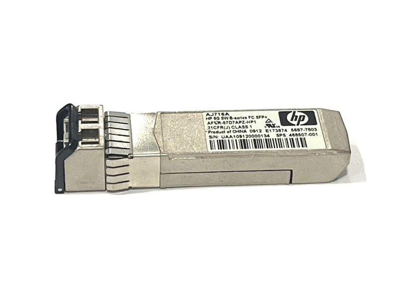 HP AJ716A AFBR-57D7APZ-HP1 8GB SW B Series FC SFP+ Transceiver *used*