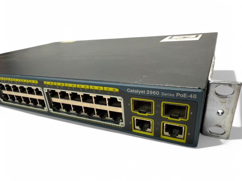 **Used** Cisco WS-C2960X-48PST-L V04 48-Port PoE Switch /w 2 1000BT + 2 SFP 740W