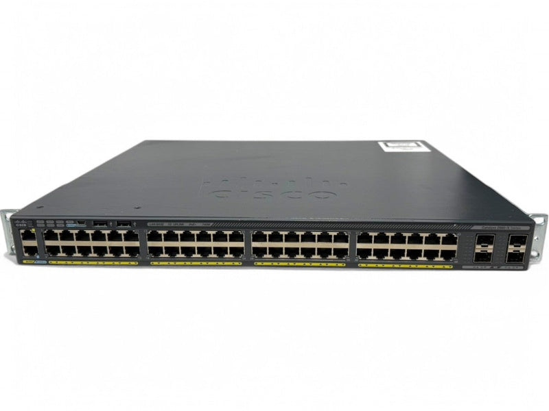 **Used** Cisco WS-C2960X-48FPS-L V02 48-Port GigE PoE+ Switch 4x SFP 740W w/Stack