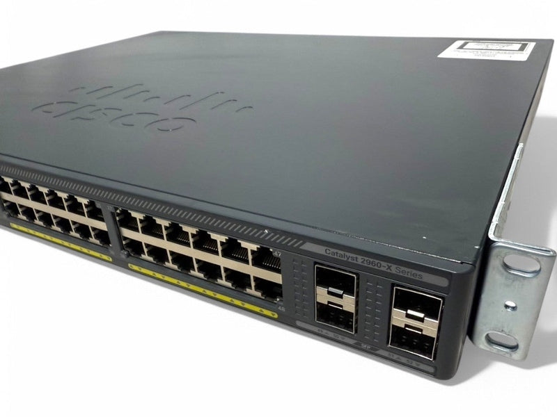 **Used** Cisco WS-C2960X-48FPS-L V02 48-Port GigE PoE+ Switch 4x SFP 740W w/Stack