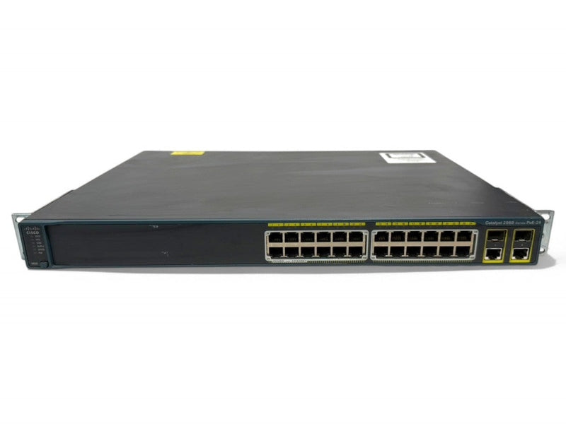 **Used** Cisco WS-C2960-24PC-L V07 PoE Switch /w 2 SFP or 1000BASE-T