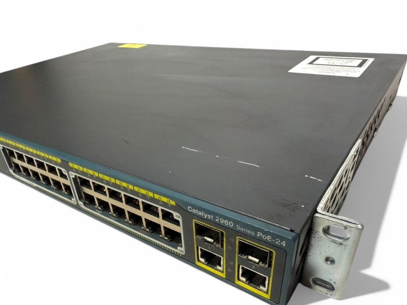 **Used** Cisco WS-C2960-24PC-L V07 PoE Switch /w 2 SFP or 1000BASE-T