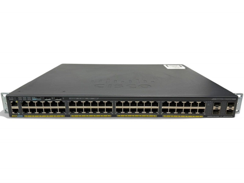 **Used** Cisco WS-C2960X-48FPS-L V04 48-Port GigE PoE+ Switch 4x SFP 740W w/Stack