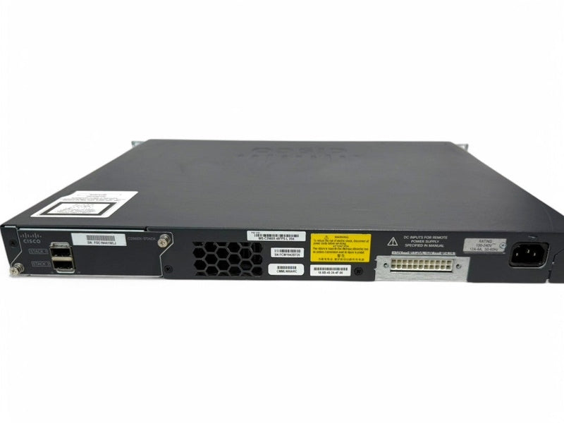 **Used** Cisco WS-C2960X-48FPS-L V04 48-Port GigE PoE+ Switch 4x SFP 740W w/Stack