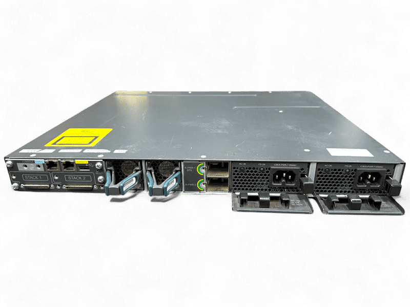 **Used** Cisco WS-C3750X-24P-L V02 24-Port PoE+ Switch w/ 10GbE SFP+Module, Dual PSU