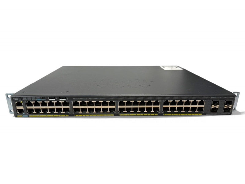 **Used** Cisco WS-C2960X-48FPS-L V04 48-Port GigE PoE+ Switch 4x SFP 740W w/Stack