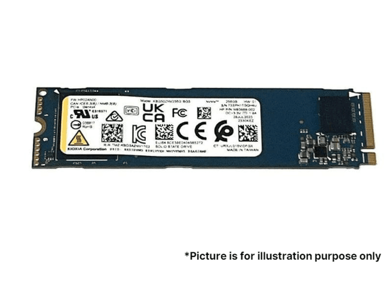 HP OEM 256GB M.2 2280 NVMe PCIe SSD 2YR Warranty, New - Never Used