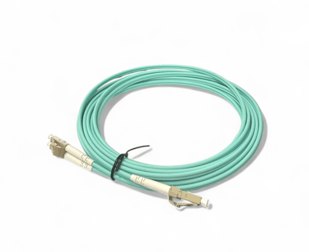 10M LC-LC OM4 3.0mm 50/125 Multimode Fibre Patch - Aqua