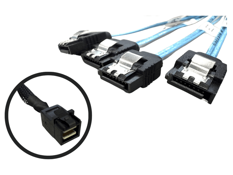 Internal Mini-SAS to 4x SATA Cable - SFF-8643 to 4x SATA 1 m