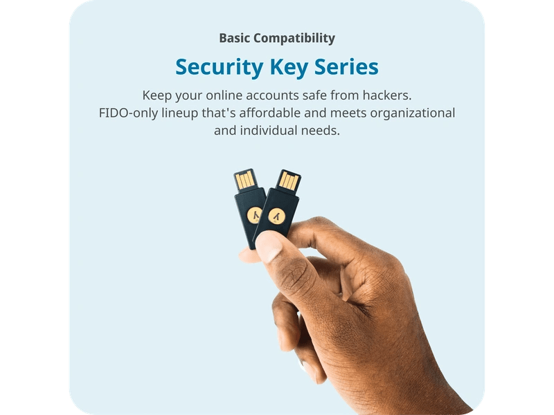 Yubico YubiKey NFC v5.8 USB-A Security Key – FIDO2, 2FA/MFA - 5060408465295