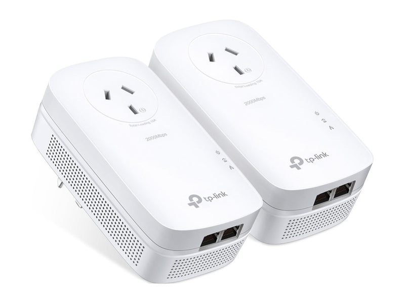 TP-Link TL-PA9020P KIT AV2000 2-Port Gigabit Passthrough Powerline Starter Kit