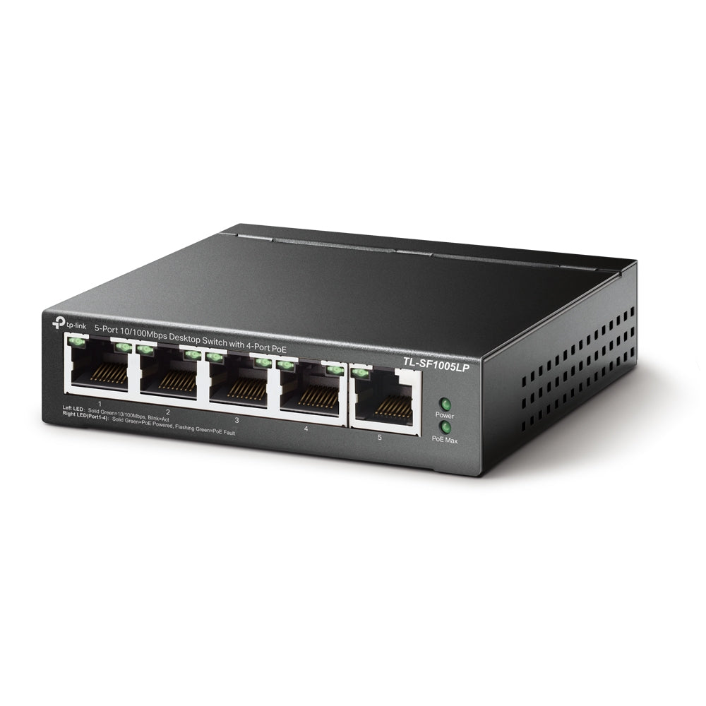 TP-Link TL-SF1005LP 4-Port PoE 41W 10/100Mbps Desktop Switch with 1-Port RJ45