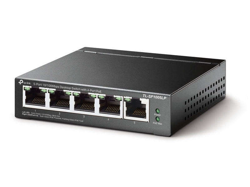 TP-Link TL-SF1005LP 4-Port PoE 41W 10/100Mbps Desktop Switch with 1-Port RJ45