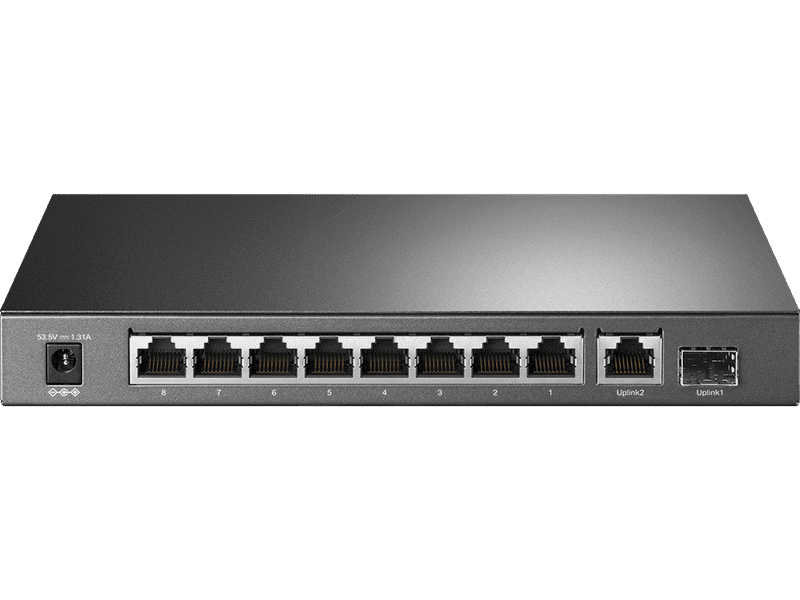 TP-Link TL-SG1210P 8-Port PoE+ 63W Gigabit Desktop Switch with 1-Port RJ45 and 1 SFP Slots