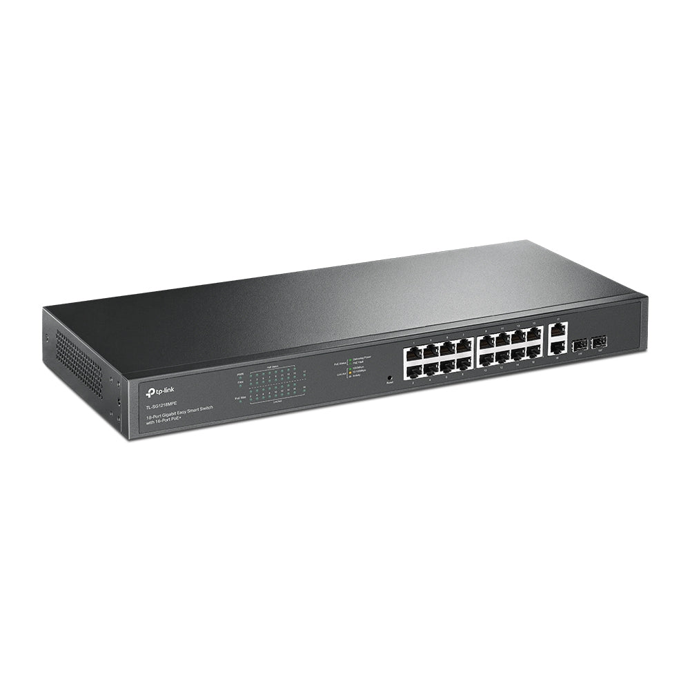 TP-Link TL-SG1218MPE 16-Port PoE+ 250W Gigabit Easy Smart Switch with 2 SFP Slots