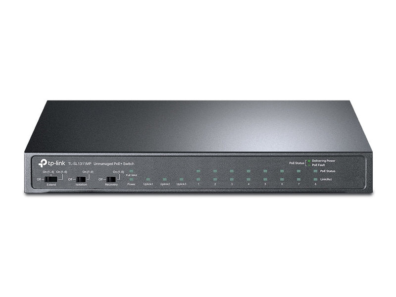 TP-Link TL-SL1311MP 8-Port Unmanaged Gigabit Switch PoE+ 8 124W SFP 1