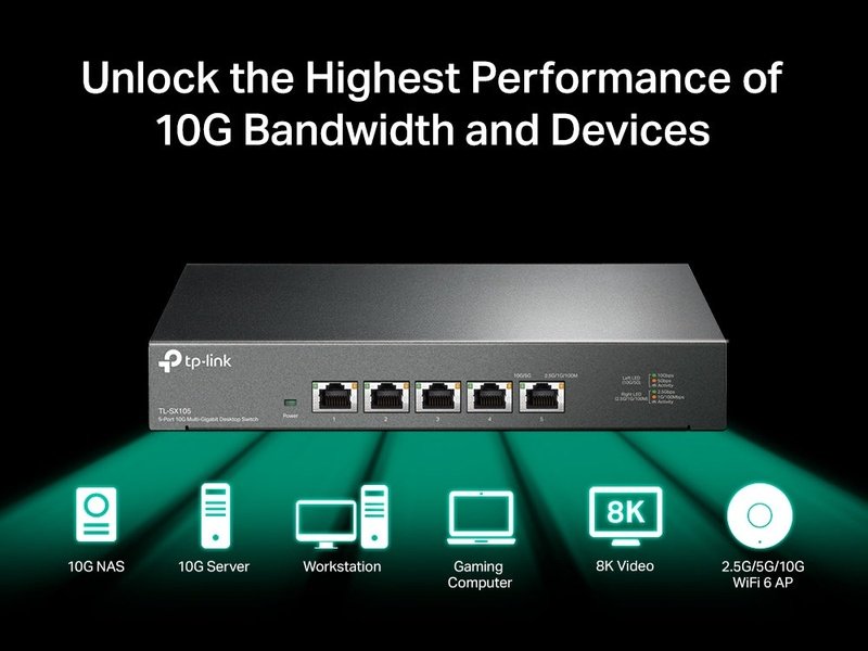 TP-Link TL-SX105 5-Port 10G Desktop Switch