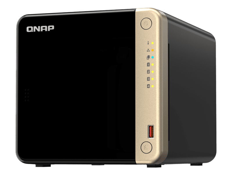 QNAP 4-Bay NAS TS-464-8G + Seagate Exos HDD 64TB 4 x 16TB Bundle