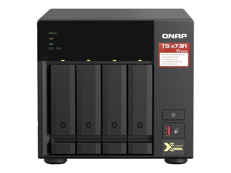 QNAP 4-Bay NAS TS-473A-8G + Seagate Exos HDD 64TB 4 x 16TB Bundle