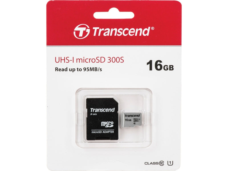 Transcend 16 GB Class 10/UHS-I U1 microSDHC