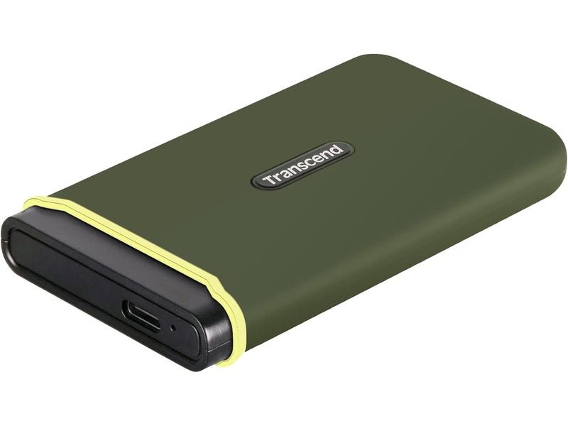 Transcend 1 TB Portable Solid State Drive - External - Military Green