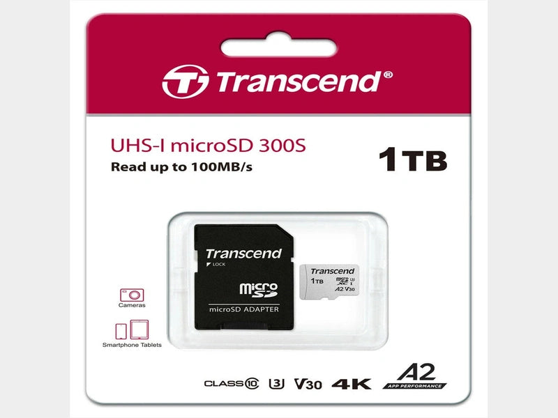 Transcend 1 TB Class 10/UHS-I U3 V30 microSDXC