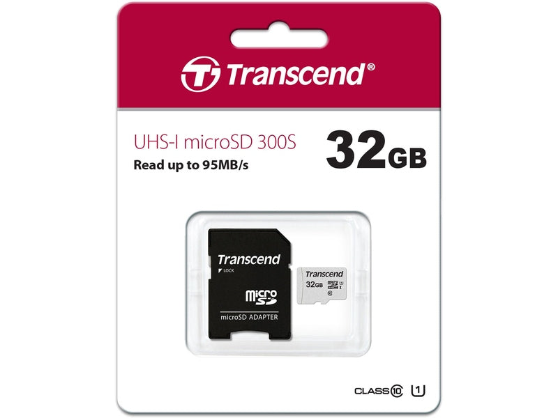 Transcend 32 GB Class 10/UHS-I U1 microSDHC