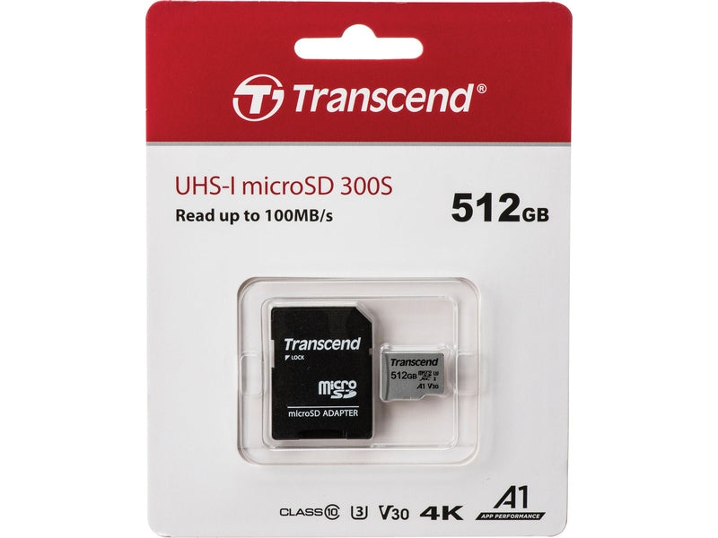 Transcend 300S 512 GB Class 10/UHS-I U3 microSDXC