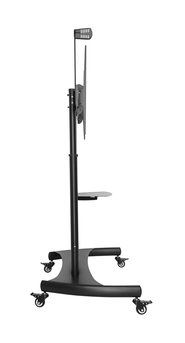 Brateck Large Screen Telescopic Height-Adjustable Steel TV Cart with Crank Handle