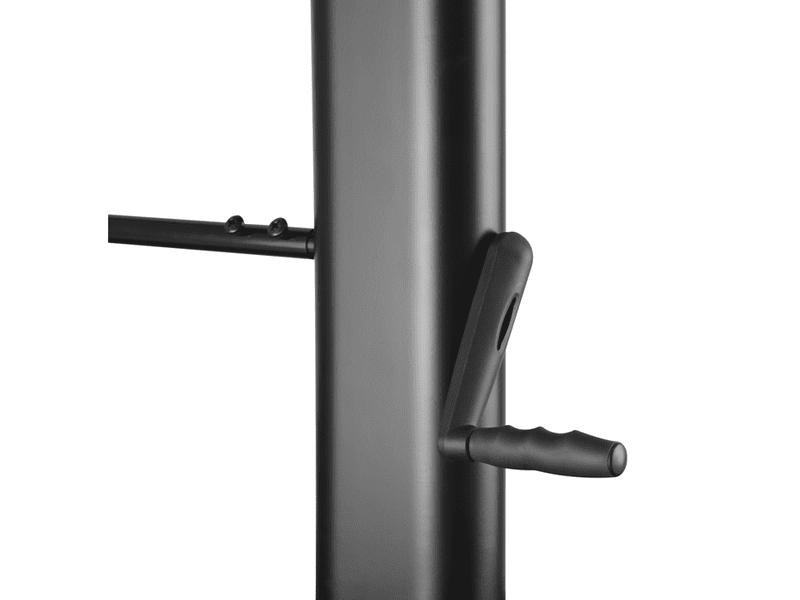 Brateck Fit 60"-100" Up to 100kg Large Screen Telescopic Height-Adjustable Steel TV Cart with Crank Handle - Matte Black