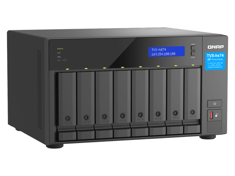 QNAP 8-Bay NAS TVS-H874-I7-32G + Seagate Exos HDD 128TB 8 x 16TB Bundle