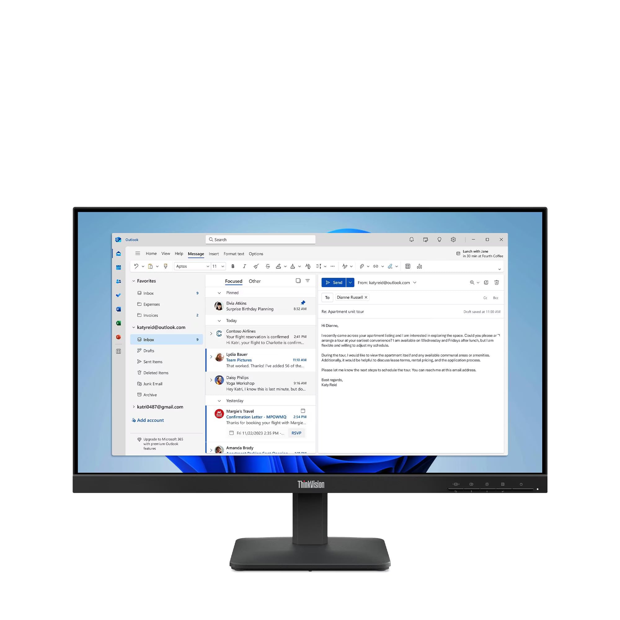 Lenovo ThinkVision S24-4e 23.8" FHD IPS Monitor 64B5KAR1AU