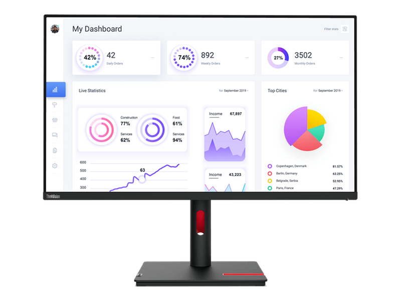 Lenovo 63D2GAR1AU ThinkVision T32p-30 31.5" 4K IPS Business Monitor