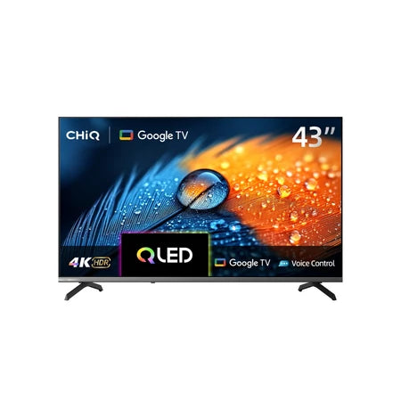 CHiQ U43QM10 43" Smart Google TV 4K UHD 250nit QLED, HDR10/HLG, Dolby DAP/DBX, 200x200 VESA 3 Year Warranty